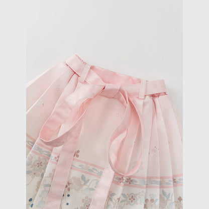 MyKids-USA® Baby Girls Simple Stand Collar Top and Rabbits Pattern Skirt Clothing Set