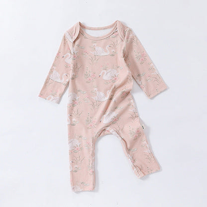 MyKids-USA® Baby Unisex Animals Pattern Long Sleeves Crew Neck Rompers