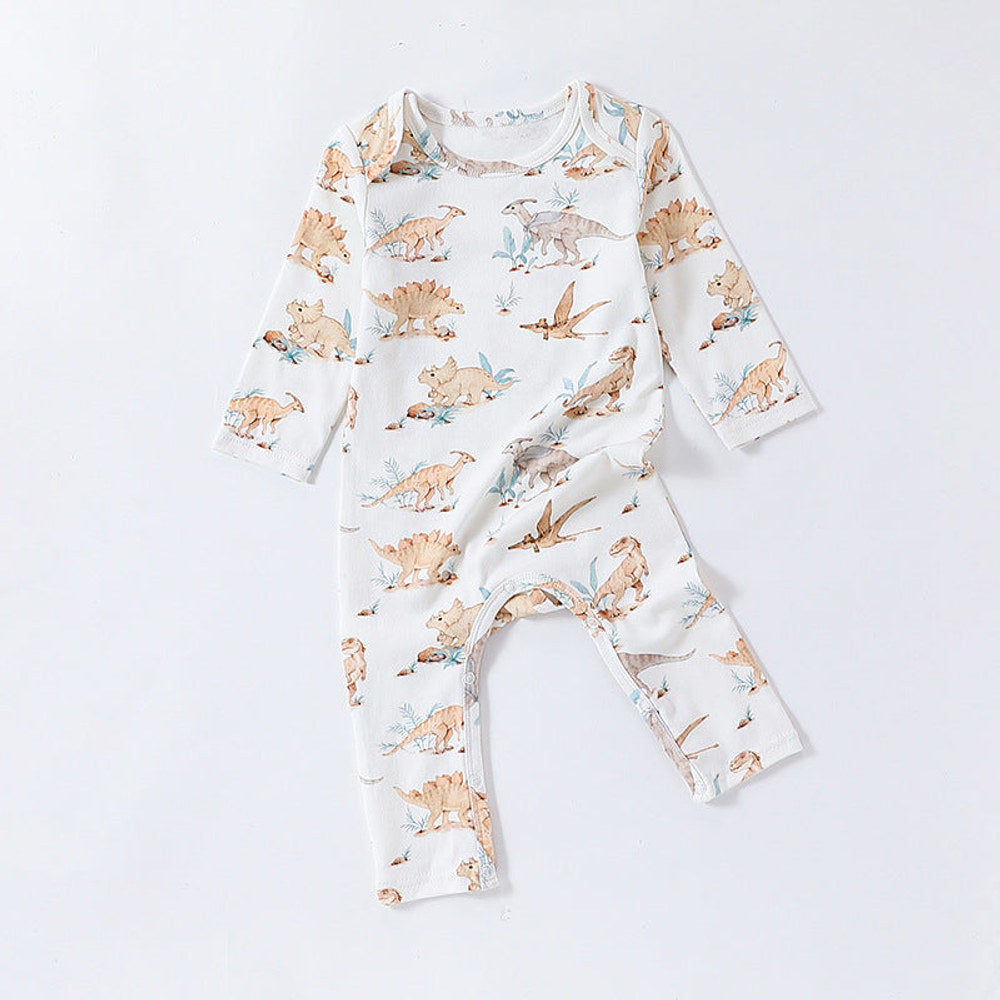 MyKids-USA® Baby Unisex Animals Pattern Long Sleeves Crew Neck Rompers