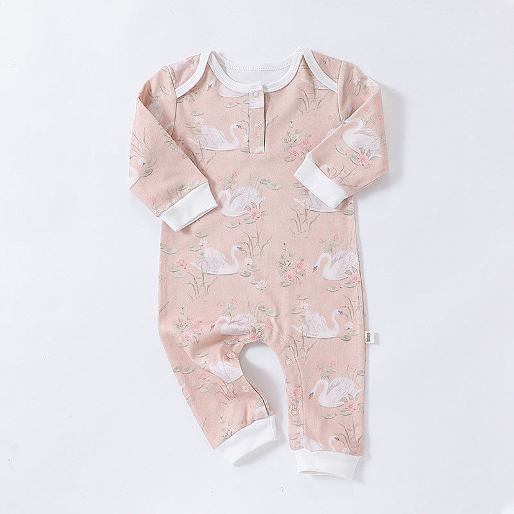 MyKids-USA® Baby Unisex Animals Pattern Long Sleeves Crew Neck Rompers