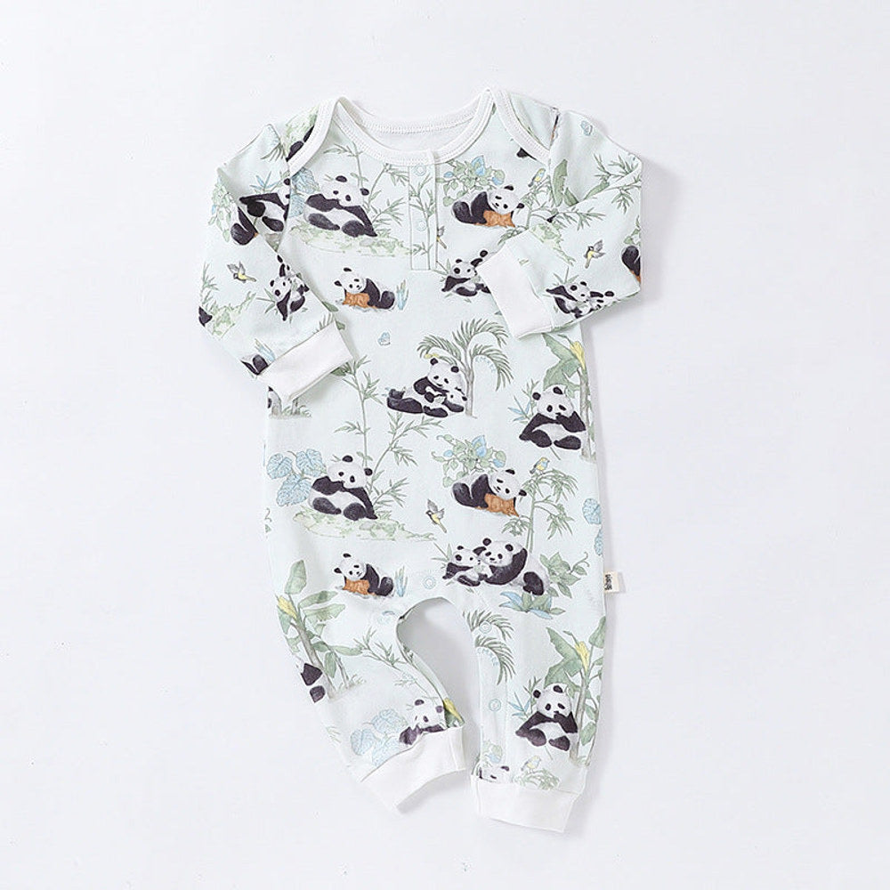 MyKids-USA® Baby Unisex Animals Pattern Long Sleeves Crew Neck Rompers