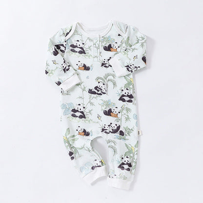 MyKids-USA® Baby Unisex Animals Pattern Long Sleeves Crew Neck Rompers