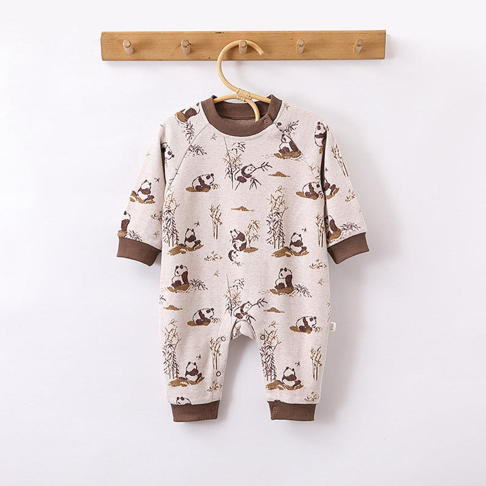 MyKids-USA® Baby Unisex Animals Pattern Long Sleeves Crew Neck Rompers