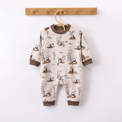 MyKids-USA® Baby Unisex Animals Pattern Long Sleeves Crew Neck Rompers