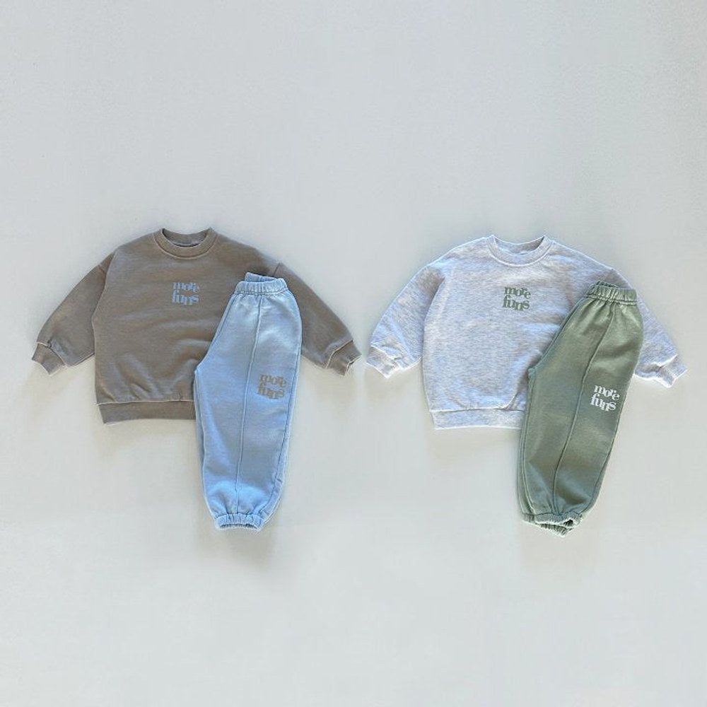 MyKids-USA® Baby Kids Unisex Casual Letter Pattern Pullover and Pants Sportswear Clothing Set
