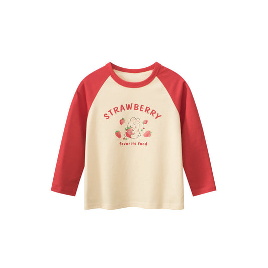 MyKids-USA® Kids Girls Animals Cartoon and Letters Print Crew Neck Long Sleeves Pullover Sweatshirt