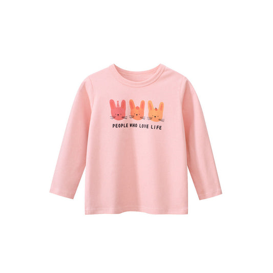 MyKids-USA® Kids Girls Animals Cartoon and Letters Print Crew Neck Long Sleeves Pullover Sweatshirt