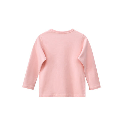 MyKids-USA® Kids Girls Animals Cartoon and Letters Print Crew Neck Long Sleeves Pullover Sweatshirt