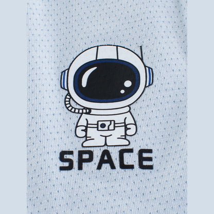 MyKids-USA® Boys’ Simple Astronaut Cartoon Printed Boxer Shorts Breathable Underwear Set