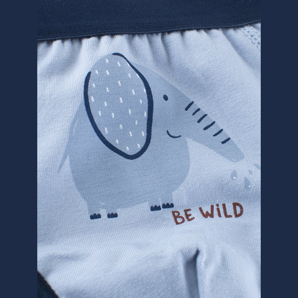 MyKids-USA® Boys’ Animals Cartoon Printed Brief Tighty-Whiteys Breathable Underwear Set