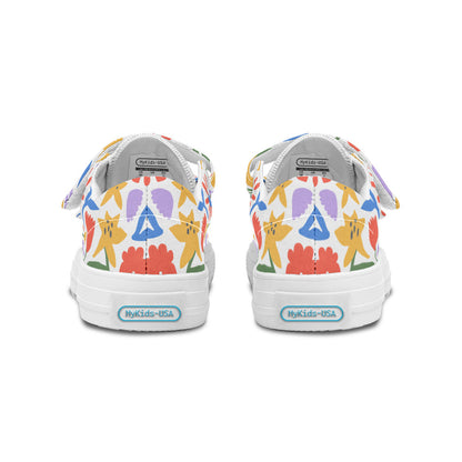 MyKids-USA® Kids Shoes Low Tops Abstract Flowers
