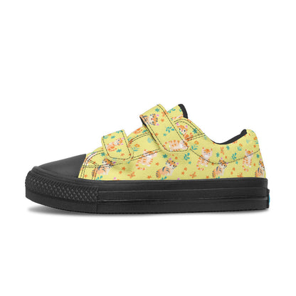 MyKids-USA® Kids Shoes Low Tops Floral Cats