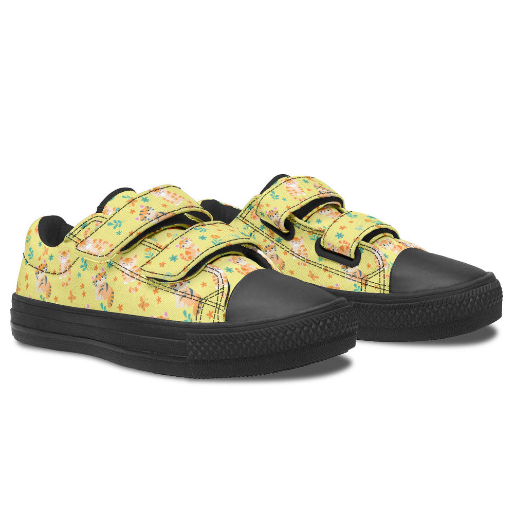 MyKids-USA® Kids Shoes Low Tops Floral Cats