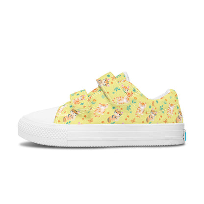 MyKids-USA® Kids Shoes Low Tops Floral Cats