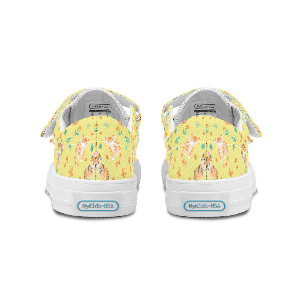 MyKids-USA® Kids Shoes Low Tops Floral Cats