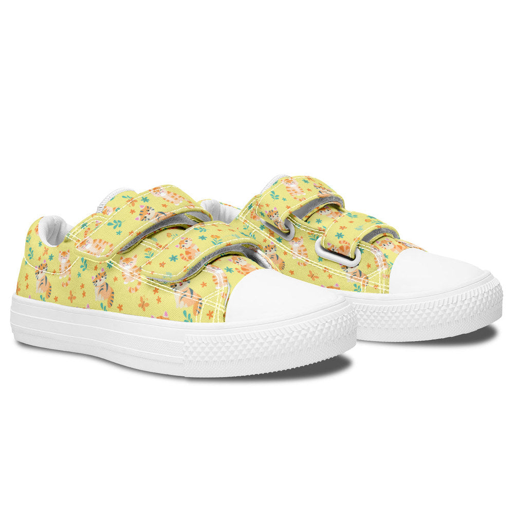 MyKids-USA® Kids Shoes Low Tops Floral Cats