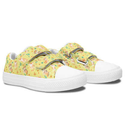 MyKids-USA® Kids Shoes Low Tops Floral Cats