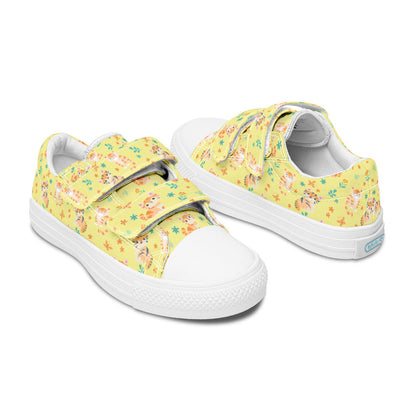 MyKids-USA® Kids Shoes Low Tops Floral Cats