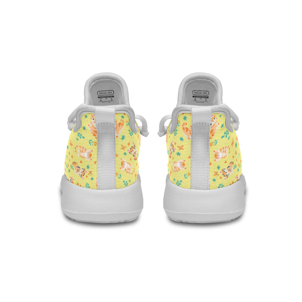 MyKids-USA® Kids Shoes Sneakers Floral Cats