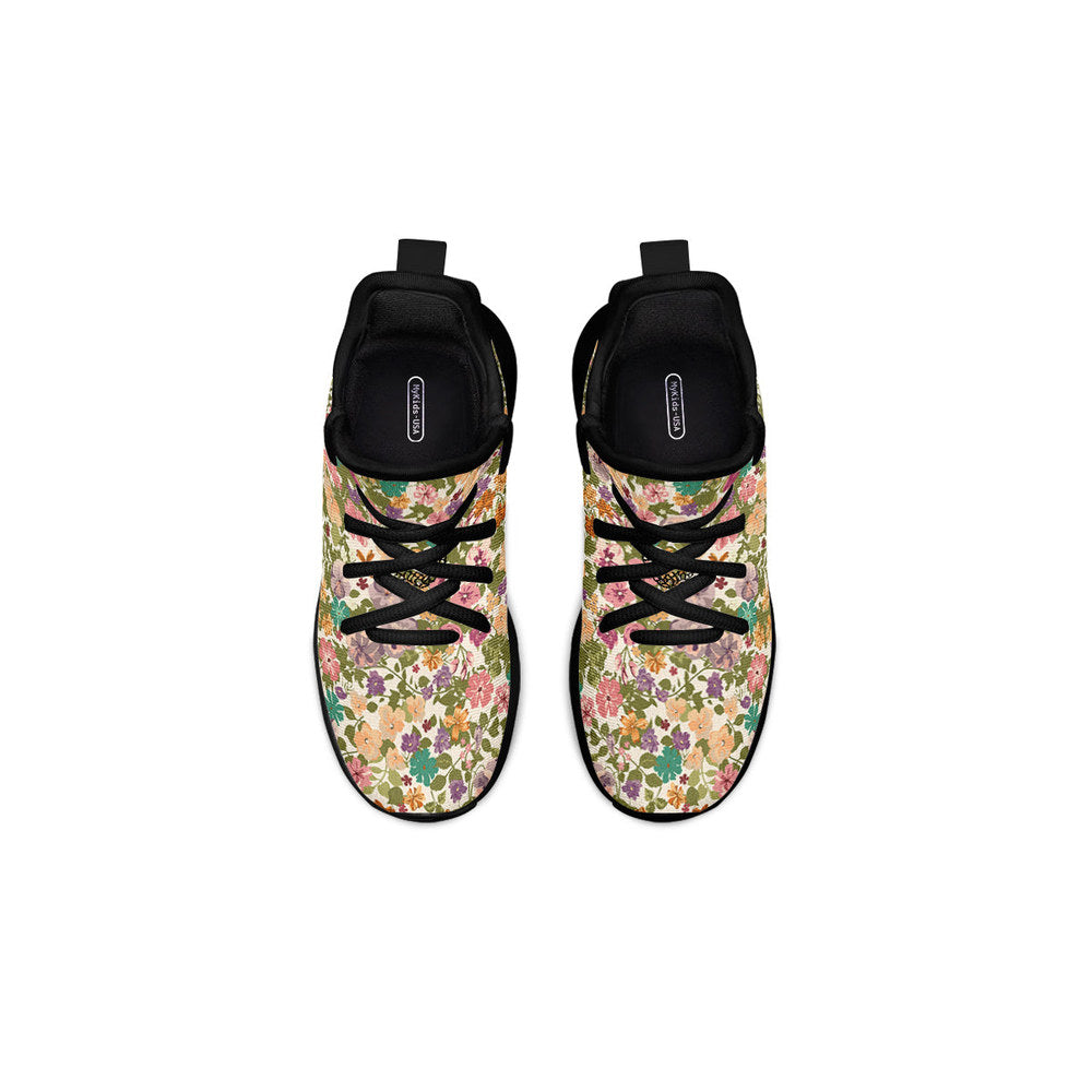 MyKids-USA® Kids Shoes Sneakers Mixed Flowers Pattern