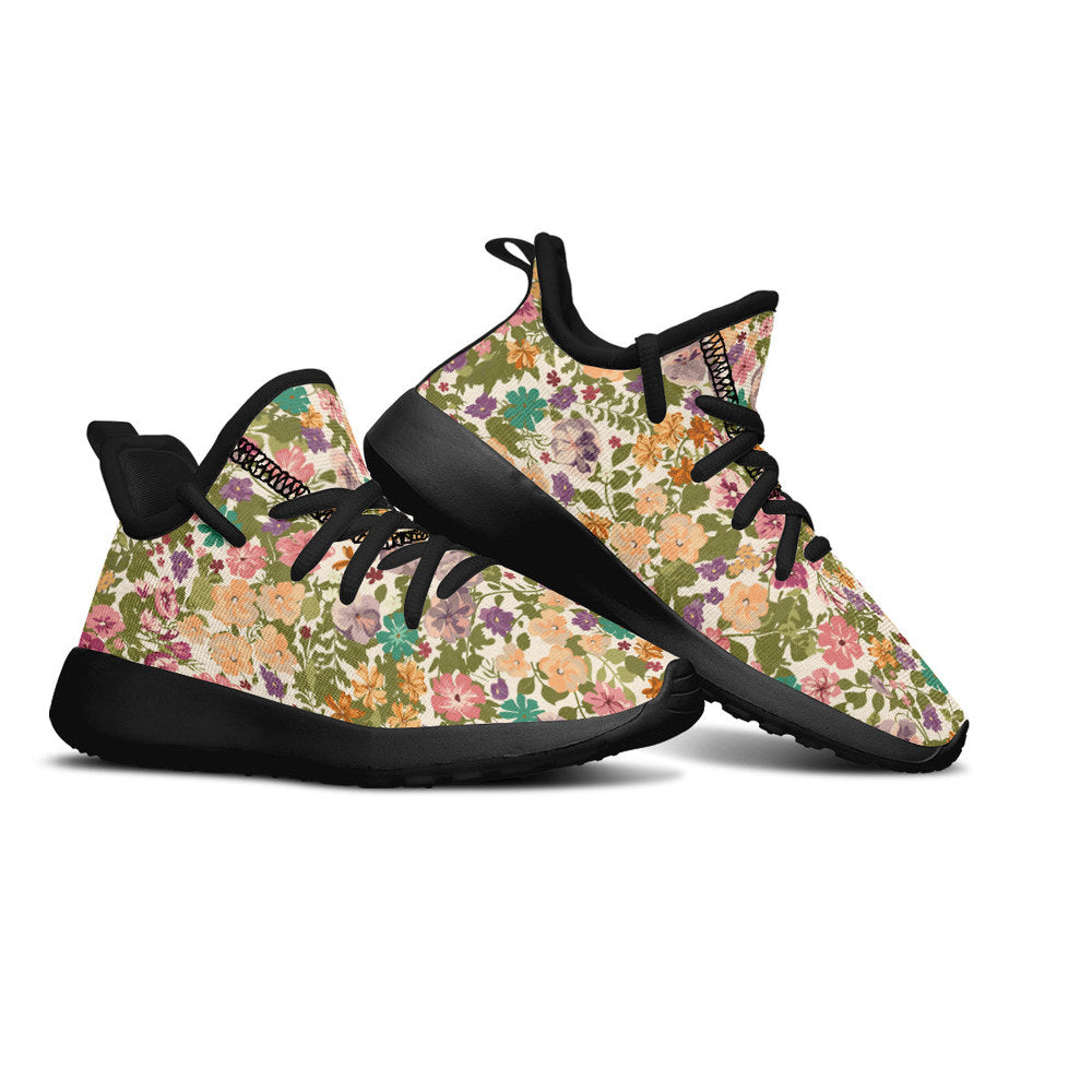 MyKids-USA® Kids Shoes Sneakers Mixed Flowers Pattern