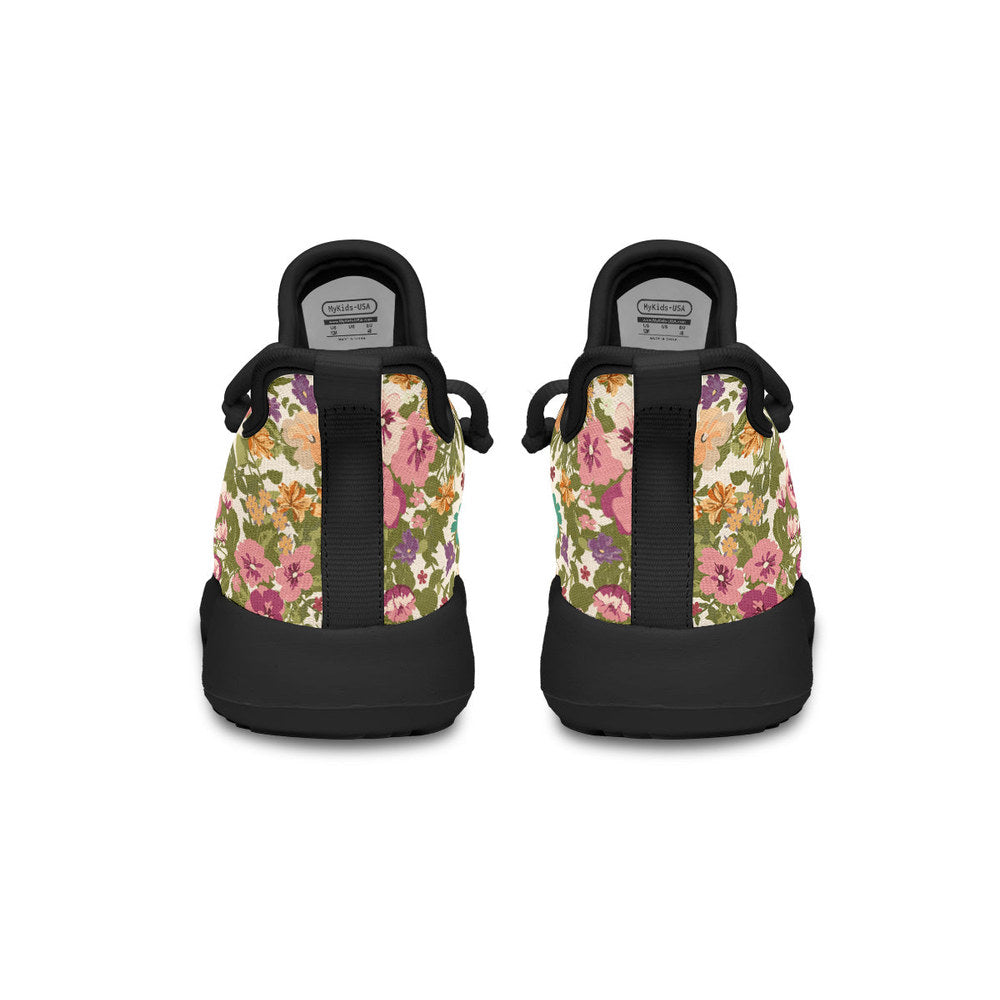 MyKids-USA® Kids Shoes Sneakers Mixed Flowers Pattern