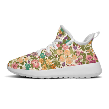 MyKids-USA® Kids Shoes Sneakers Mixed Flowers Pattern