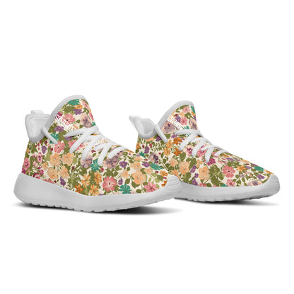 MyKids-USA® Kids Shoes Sneakers Mixed Flowers Pattern