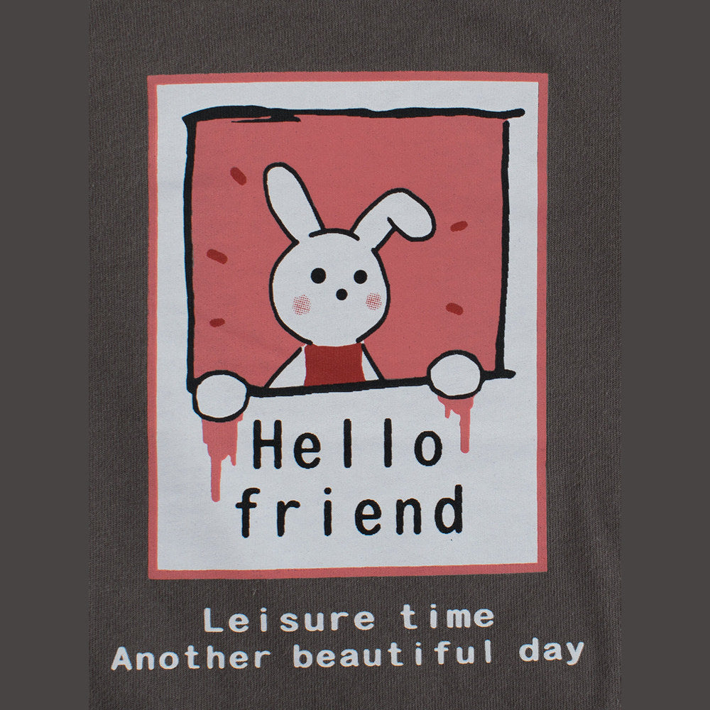 MyKids-USA® Kids Girls Animals Cartoon Print Crew Neck Long Sleeves Color Patchwork Shirt