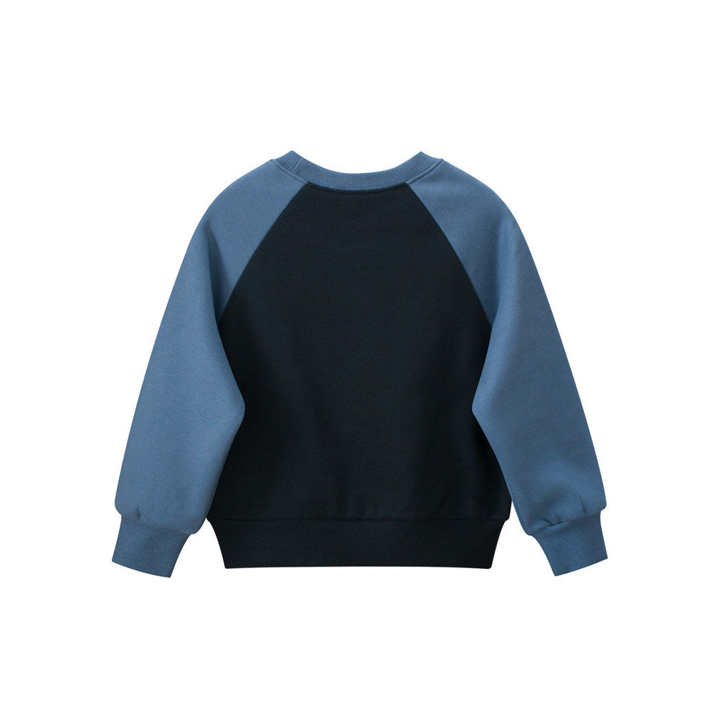 MyKids-USA® Baby Kids Boys Letters Pattern Color Patchwork Long Sleeves Crew Neck Top Pullover
