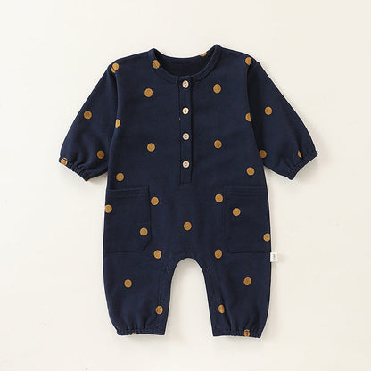 MyKids-USA® Baby Unisex Simple Casual Pattern Long Sleeves Rompers