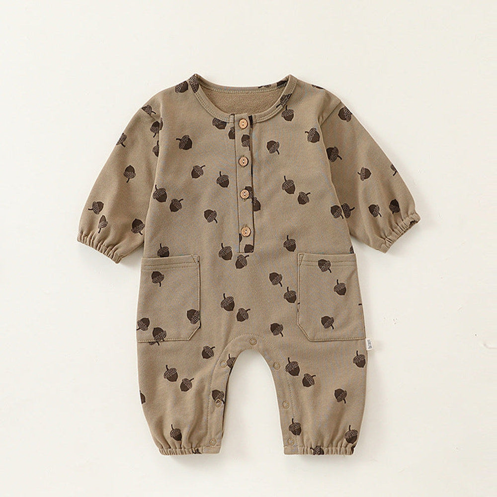 MyKids-USA® Baby Unisex Simple Casual Pattern Long Sleeves Rompers