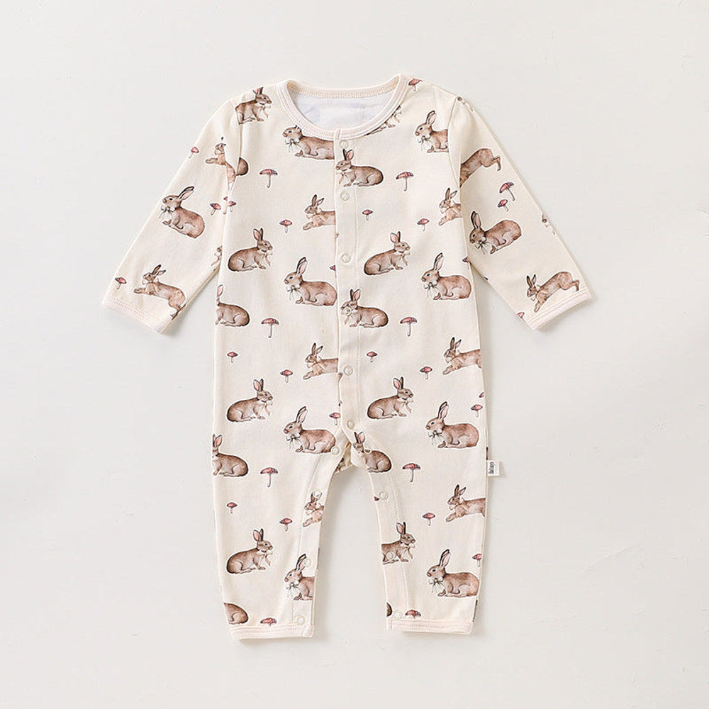 MyKids-USA® Baby Unisex Simple Animals Cartoon Pattern Long Sleeves Rompers