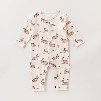 MyKids-USA® Baby Unisex Simple Animals Cartoon Pattern Long Sleeves Rompers