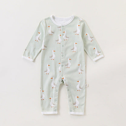 MyKids-USA® Baby Unisex Simple Animals Cartoon Pattern Long Sleeves Rompers