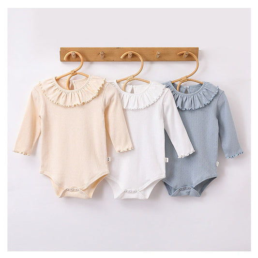 MyKids-USA® Baby Girls Simple Casual Solid Color bodysuit Bodysuits