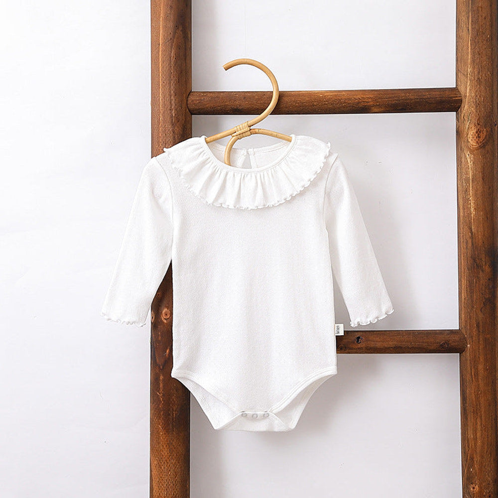 MyKids-USA® Baby Girls Simple Casual Solid Color bodysuit Bodysuits