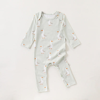 MyKids-USA® Baby Unisex Simple Animals Cartoon Pattern Long Sleeves Rompers