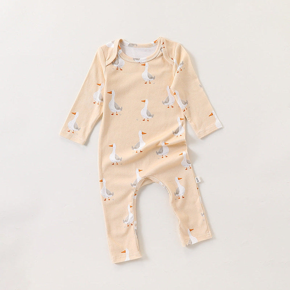 MyKids-USA® Baby Unisex Simple Animals Cartoon Pattern Long Sleeves Rompers