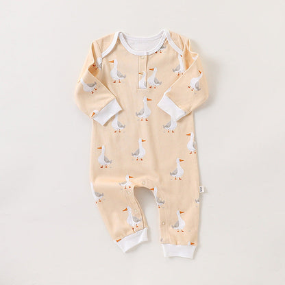 MyKids-USA® Baby Unisex Simple Animals Cartoon Pattern Long Sleeves Rompers