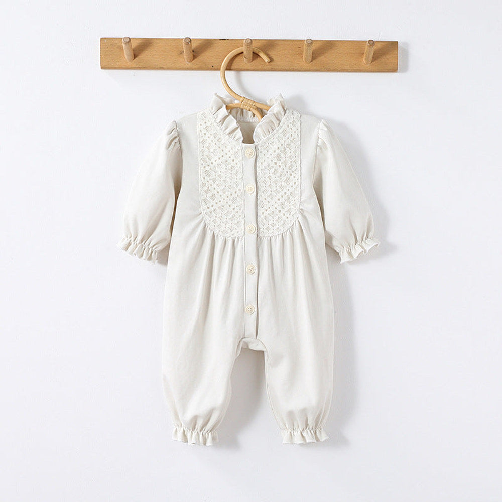 MyKids-USA® Baby Simple Embroidery Pattern Long Sleeves Rompers