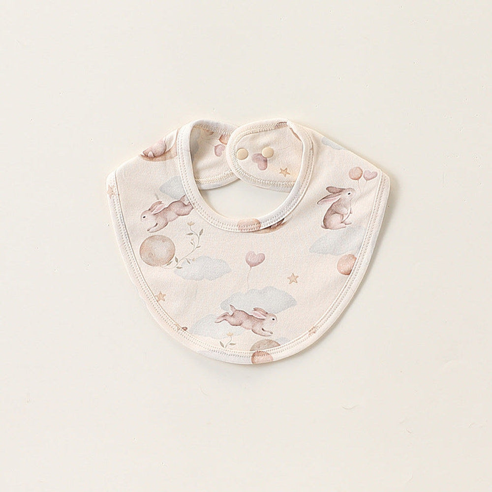 MyKids-USA® Adorable Cartoon Cotton Snap-on Bib