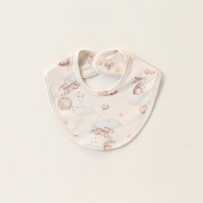 MyKids-USA® Adorable Cartoon Cotton Snap-on Bib
