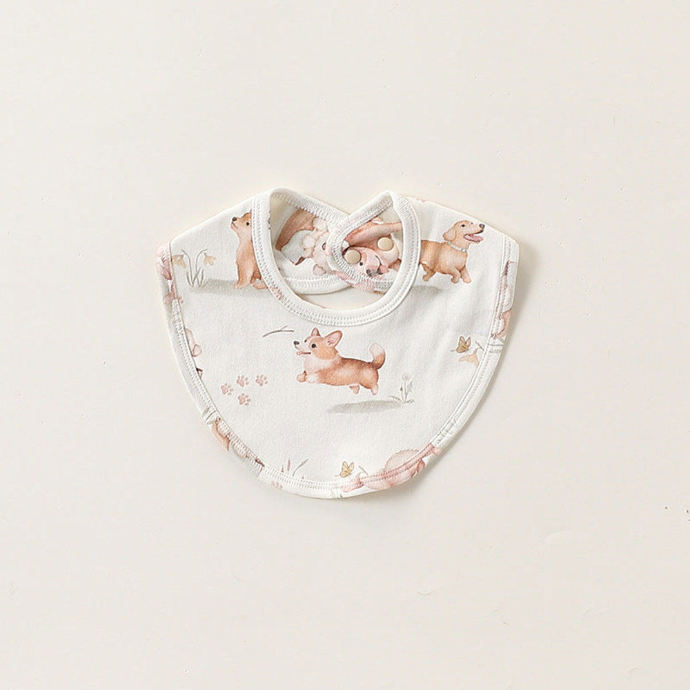 MyKids-USA® Adorable Cartoon Cotton Snap-on Bib
