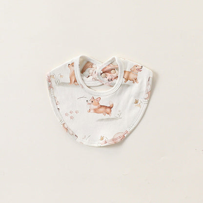 MyKids-USA® Adorable Cartoon Cotton Snap-on Bib