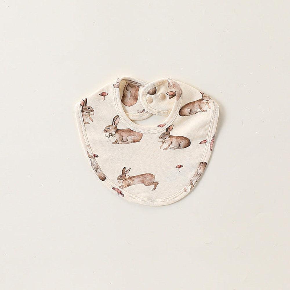 MyKids-USA® Adorable Cartoon Cotton Snap-on Bib