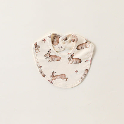 MyKids-USA® Adorable Cartoon Cotton Snap-on Bib