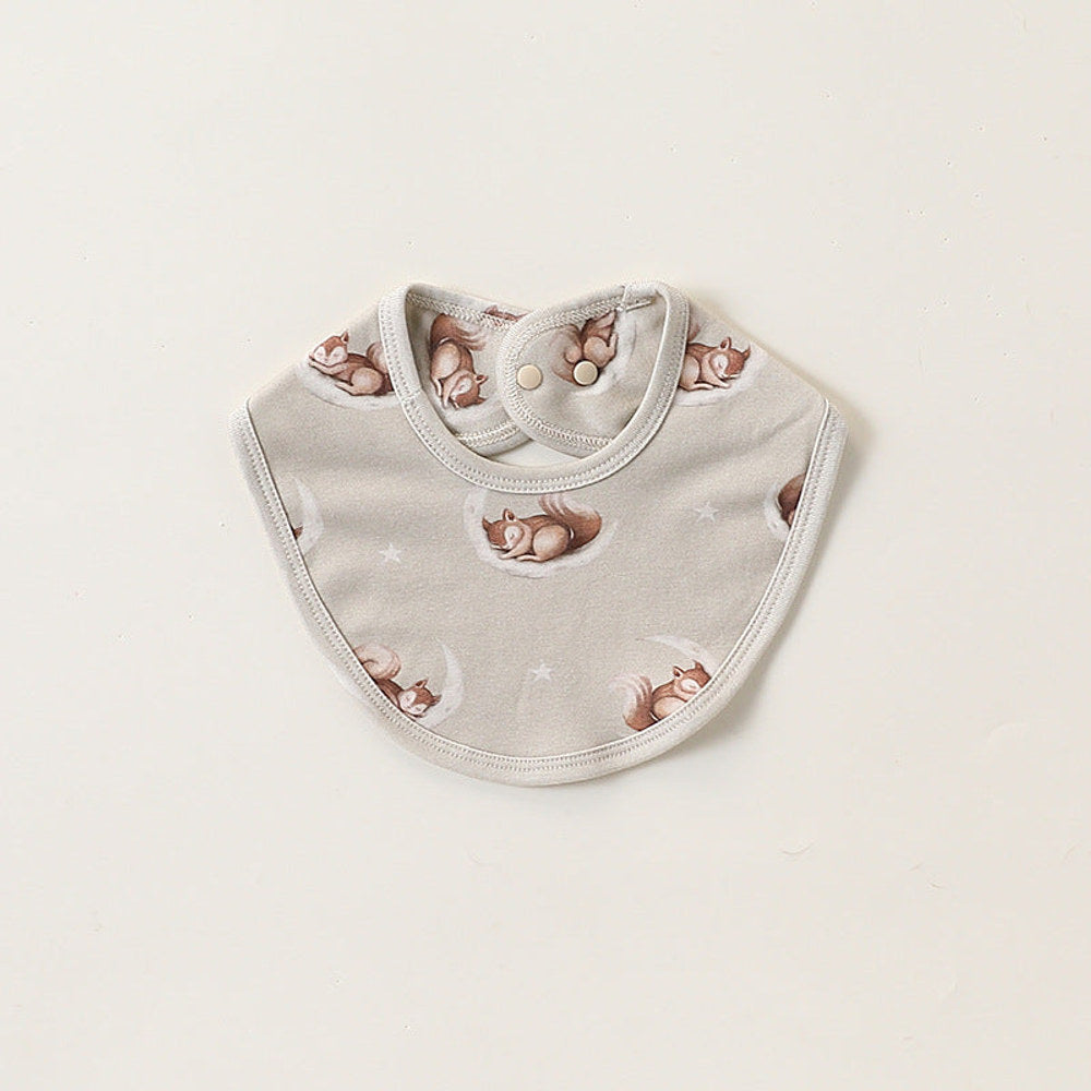 MyKids-USA® Adorable Cartoon Cotton Snap-on Bib