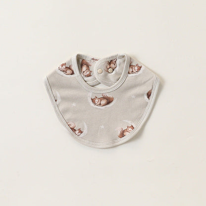 MyKids-USA® Adorable Cartoon Cotton Snap-on Bib