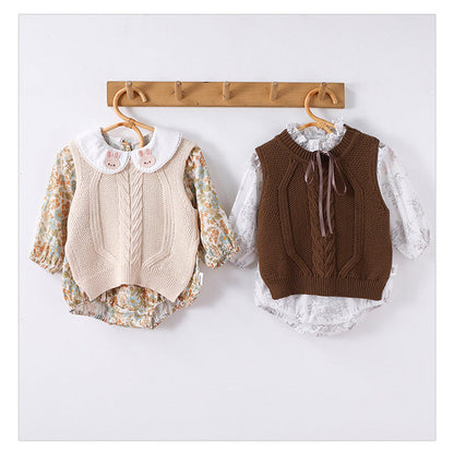 MyKids-USA® Baby Kids Sleeveless Jacquard Pattern Knitted Vest